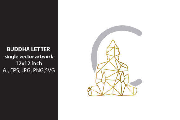 BUDDHA, Letter C as a Graphic Design Asset