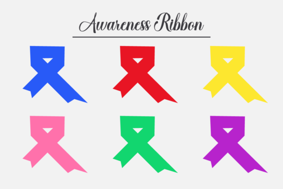 Cancer Awareness Ribbon Set Illustration for Web Elements and Graphics