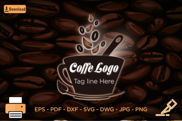 Coffe Mug Logo with Spoon Graphics for Handmade Creations