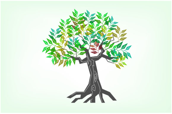 Colorful Abstract Family Tree Graphics