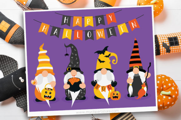 Halloween Gnome Clipart