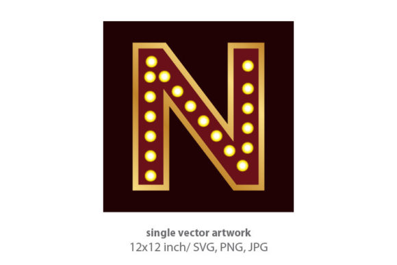 Lightbulb Letter N Graphics for Branding