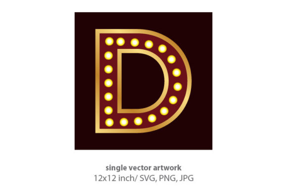 Lights Bulbs Inside Decorative Letter D