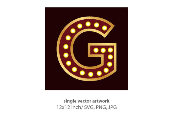 Lights Bulbs Inside Decorative Letter G Graphics