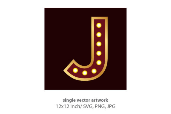 Lights Bulbs Inside Decorative Letter J