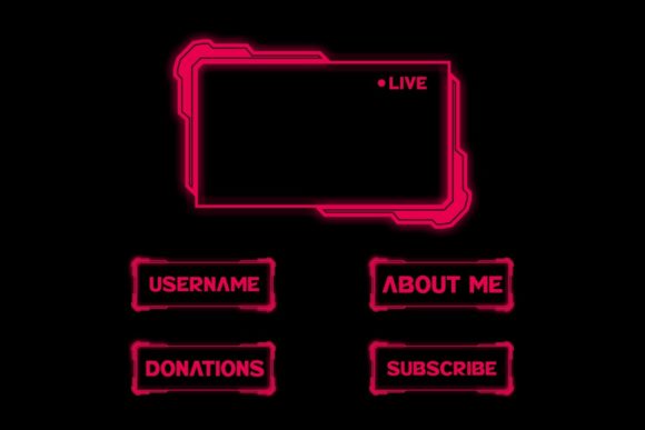 Modern Streaming Overlays and Panel Desi for Web Elements