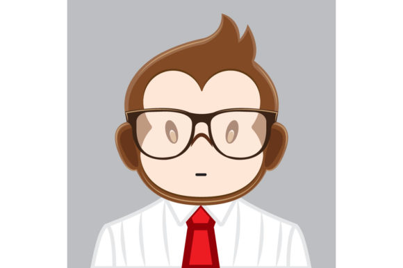 Monkey Employer With a Tie Graphic