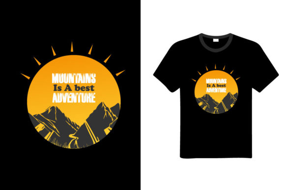 Mountain Travel Adventure T-shirt Design for Web Elements and Graphics