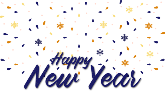 New Year 2022 Golden Typography Design Review
