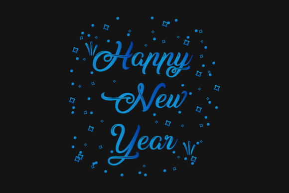 New Year Calligraphy Vector Illustration for Web Elements and Graphics