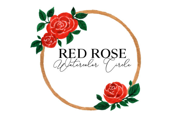 Red Rose Circle Pattern for Web Elements and Graphics