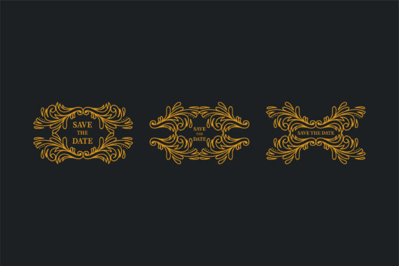 Save the Date Element Floral Banner - A Versatile Graphic Design Asset