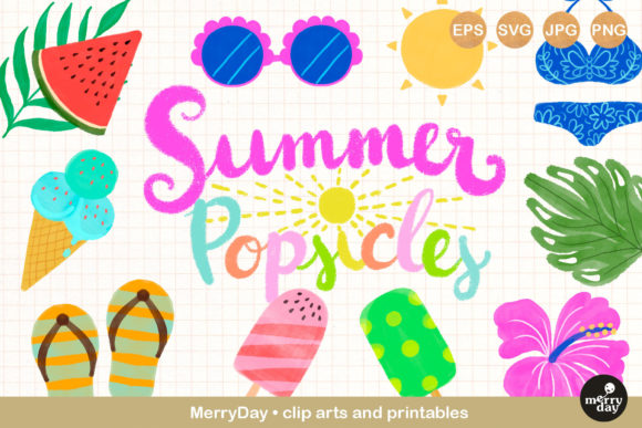 Summer Graphic Set for Vibrant Web Content