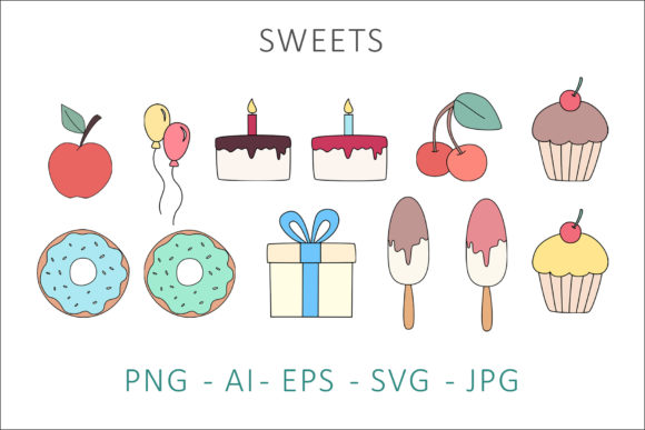 Sweet Clipart Illustration Graphics for Branding