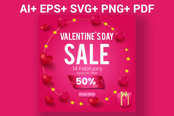 Valentines Day Sale Banner Graphics for Handmade Creations