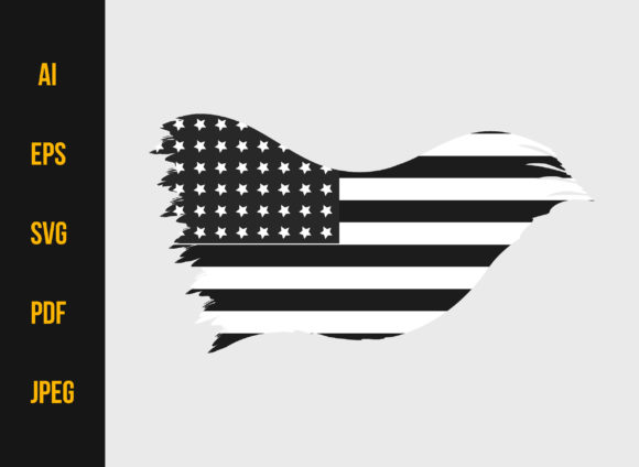 Vintage American Flag Illustration for Web Elements and Graphics