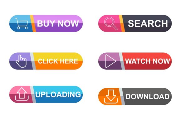Web Elements Buttons for Modern Graphics